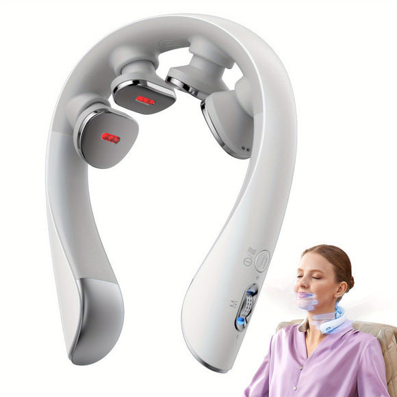 Neck massager with heat for home relaxation