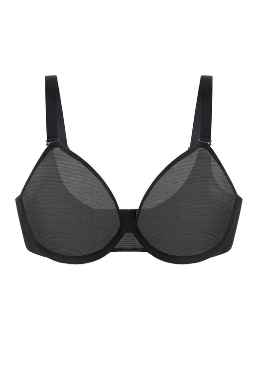 Unlined Underwire Sheer Mesh Bra