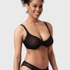 Unlined Underwire Sheer Mesh Bra
