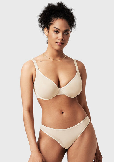 Unlined Underwire Sheer Mesh Bra