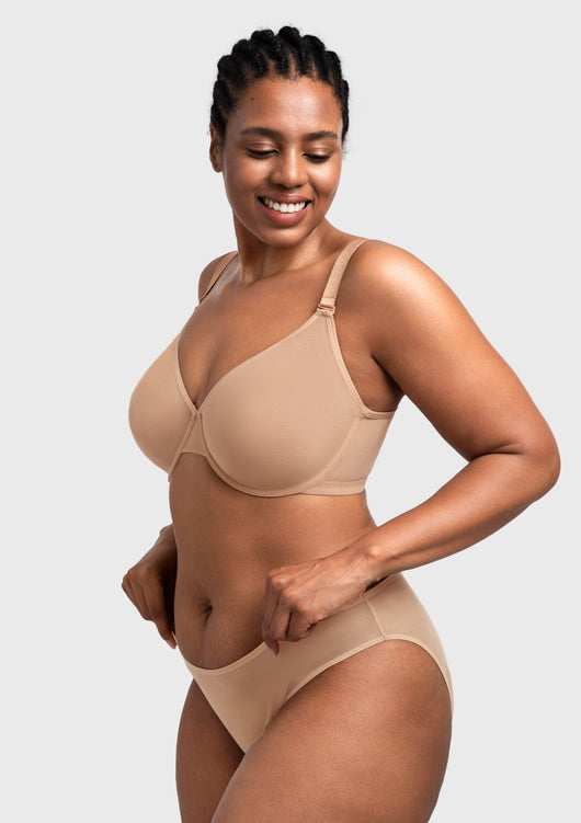 Unlined Underwire Sheer Mesh Bra