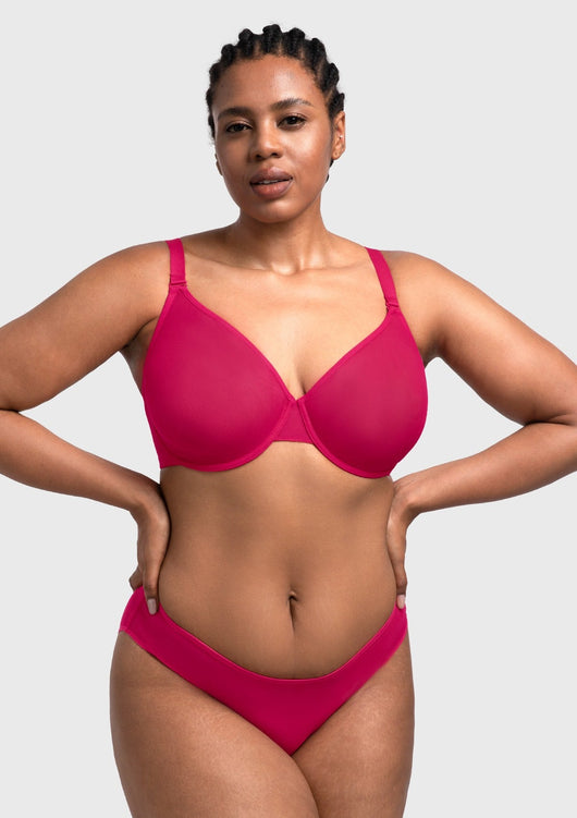 Unlined Underwire Sheer Mesh Bra