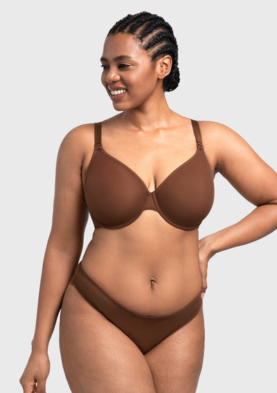 Unlined Underwire Sheer Mesh Bra