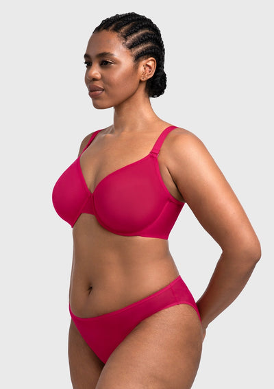 Unlined Underwire Sheer Mesh Bra