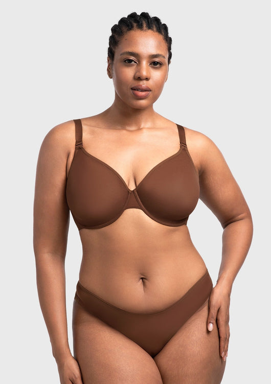 Unlined Underwire Sheer Mesh Bra