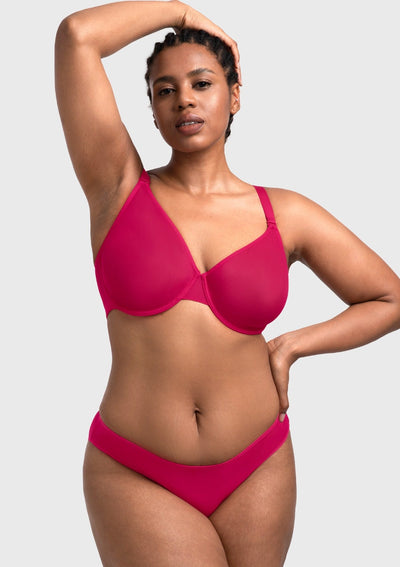 Unlined Underwire Sheer Mesh Bra