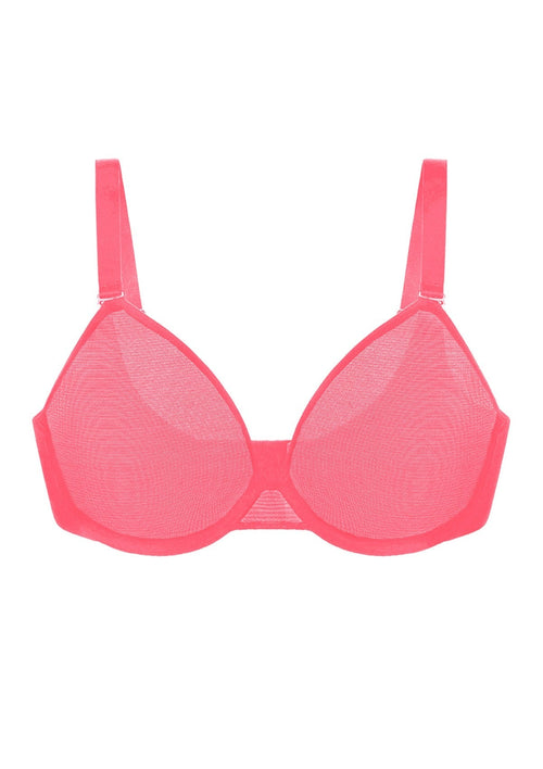 Unlined Underwire Sheer Mesh Bra