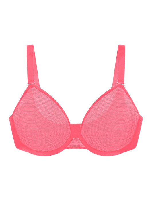 Unlined Underwire Sheer Mesh Bra