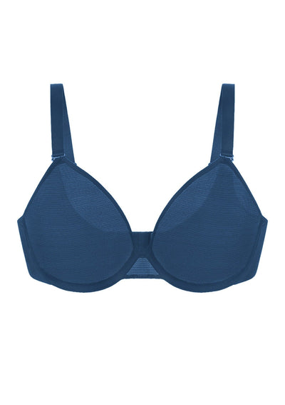 Unlined Underwire Sheer Mesh Bra