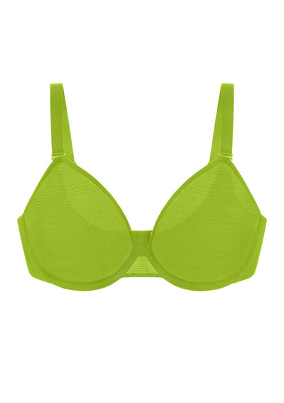 Unlined Underwire Sheer Mesh Bra