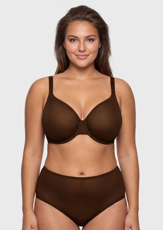 Unlined Underwire Sheer Mesh Bra