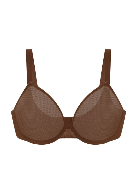 Unlined Underwire Sheer Mesh Bra