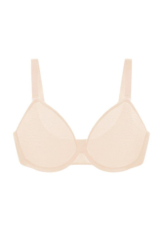 Unlined Underwire Sheer Mesh Bra