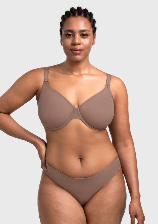 Unlined Underwire Sheer Mesh Bra