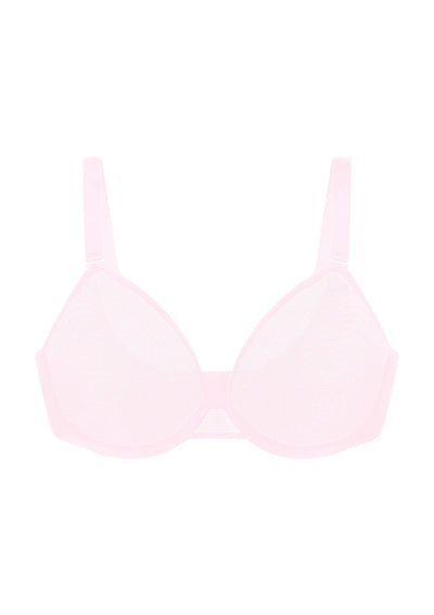 Unlined Underwire Sheer Mesh Bra