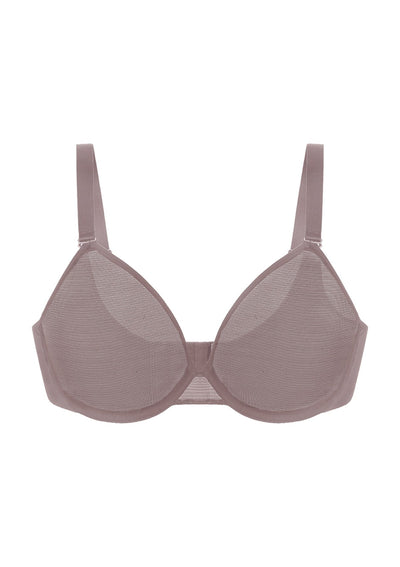Unlined Underwire Sheer Mesh Bra