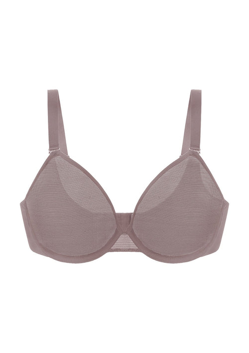 Unlined Underwire Sheer Mesh Bra