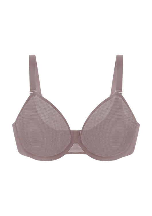 Unlined Underwire Sheer Mesh Bra