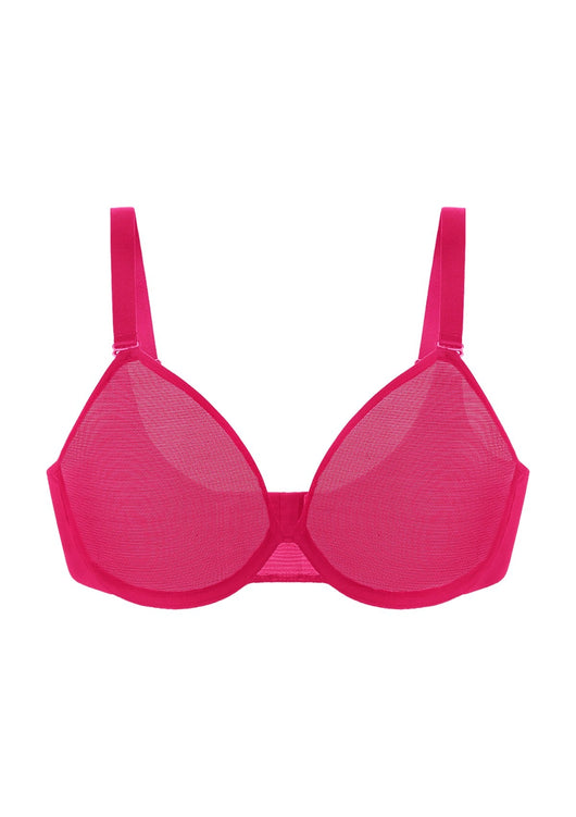 Unlined Underwire Sheer Mesh Bra